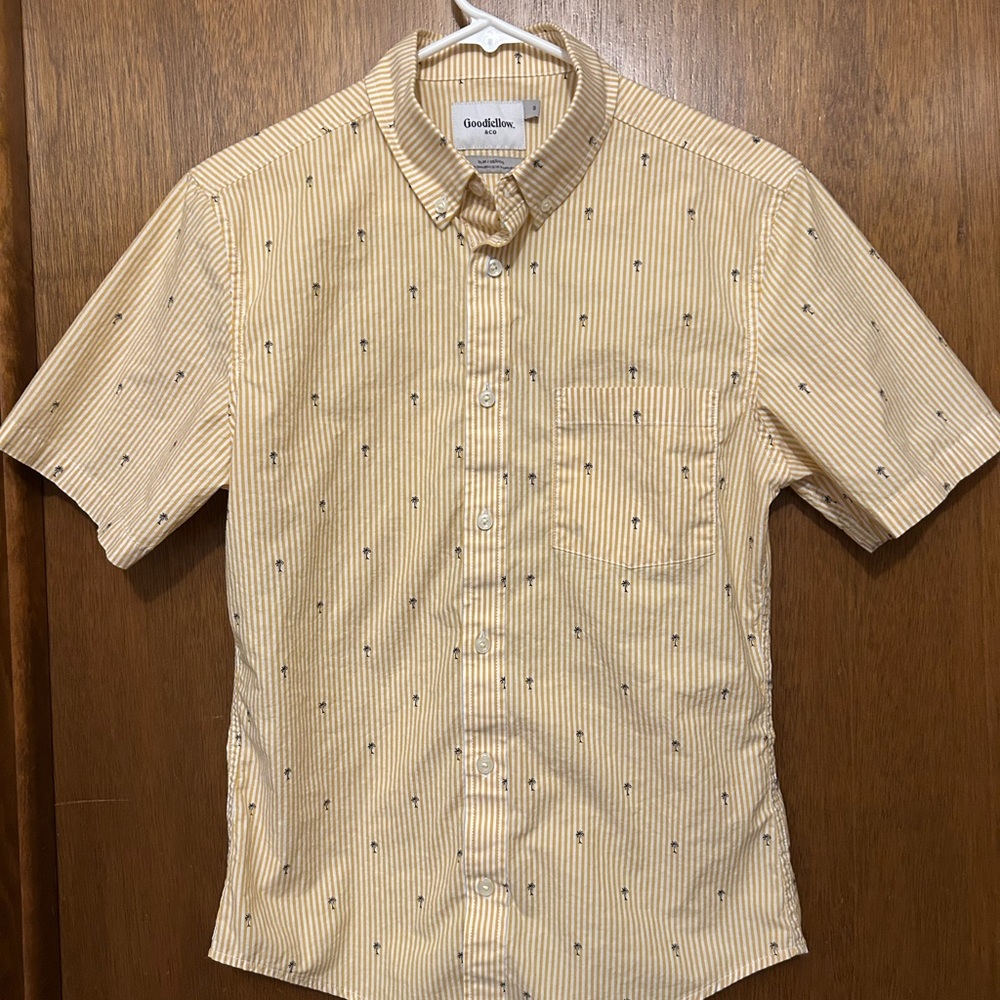 Goodfellow & Co Yellow Casual Button Down Shirt